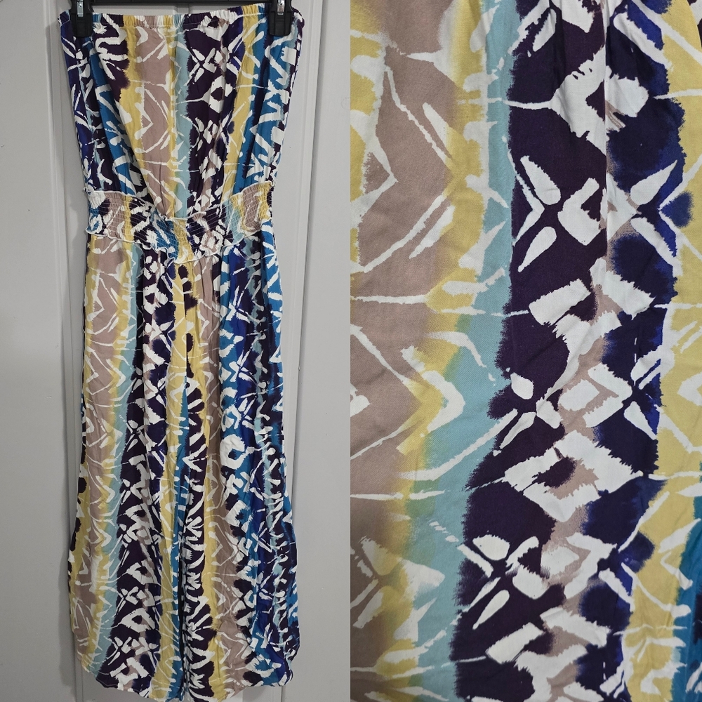 NWT Blue Island Strapless Jumpsuit